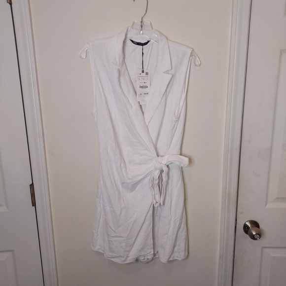 Zara linen blend short jumpsuit - Picture 5 of 7